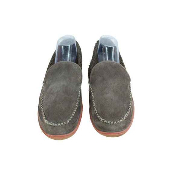 LL Bean Men's Brown Suede Cozy Fleece Lined Mountain Moccasins Slippers 11 M - Picture 5 of 9